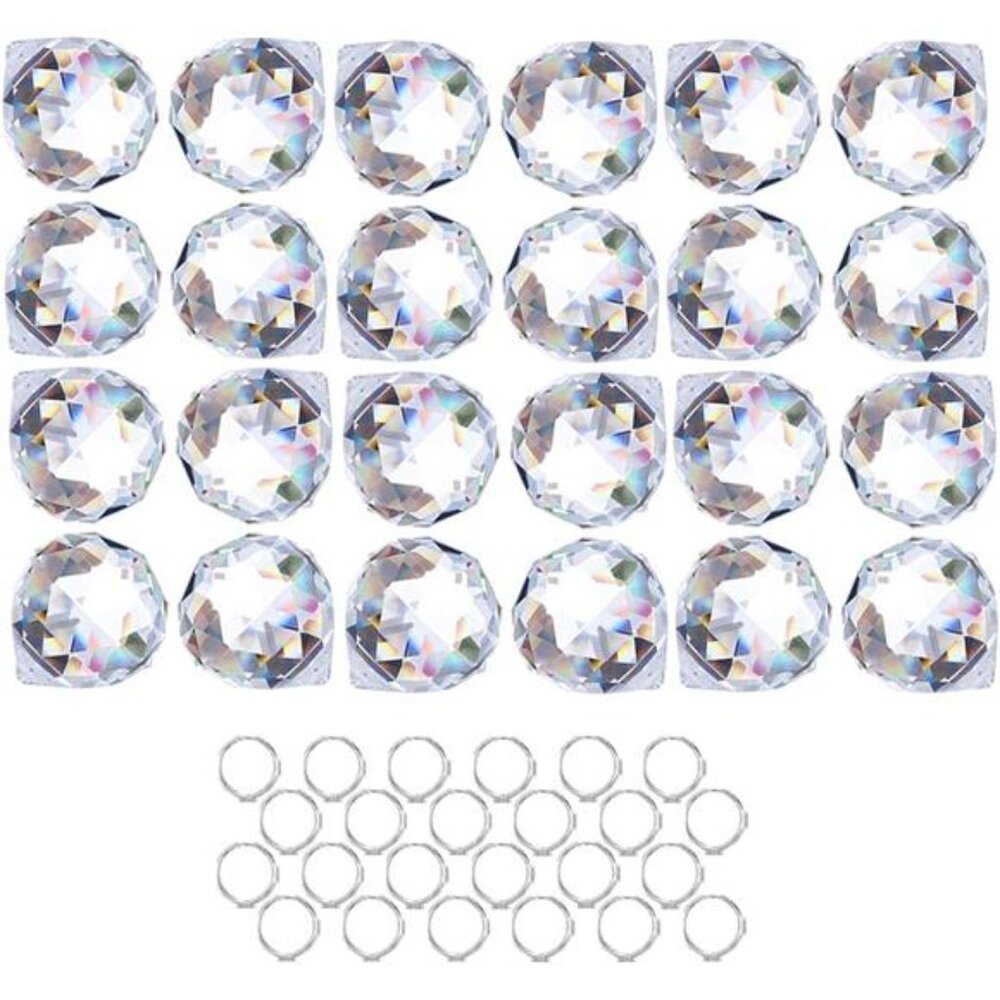 GIFTS Crystalsuncatcher 24pcs Clear Crystal Ball Prism Suncatcher